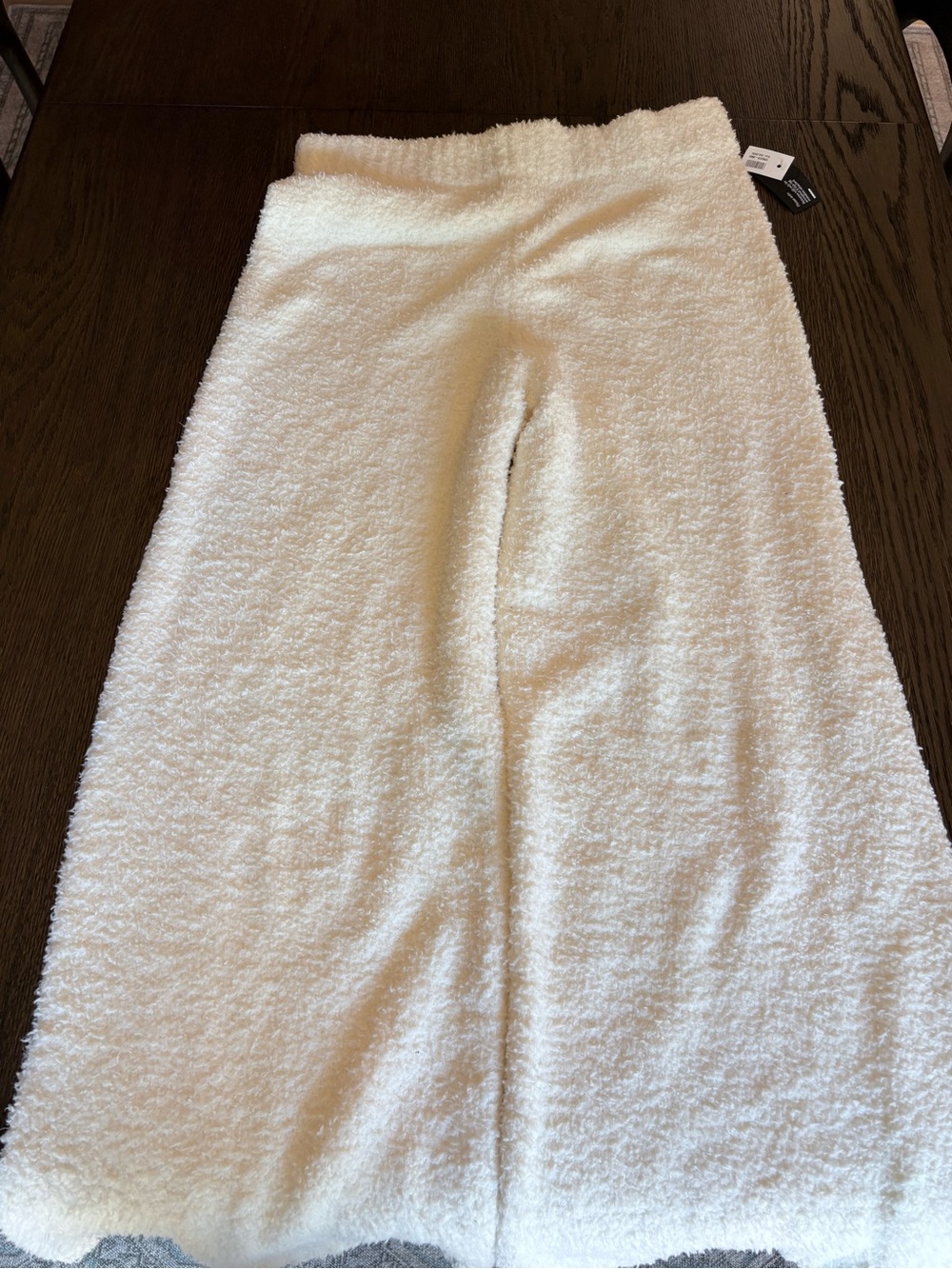 SKIMS Cream Plush Wide Leg Pants